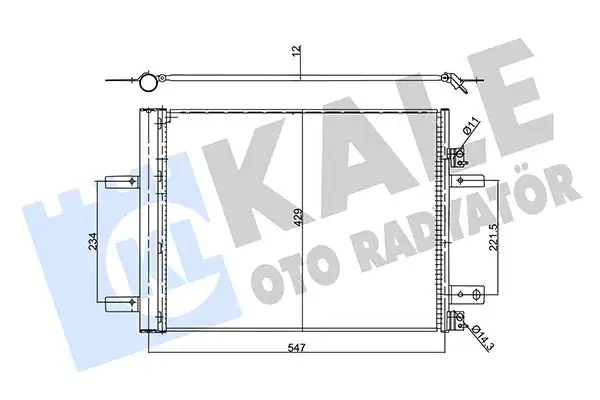 KALE 358080 Klima Radyatörü 9673629480 resmi