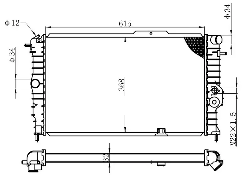 ORIS BOP126022 Radyatör resmi