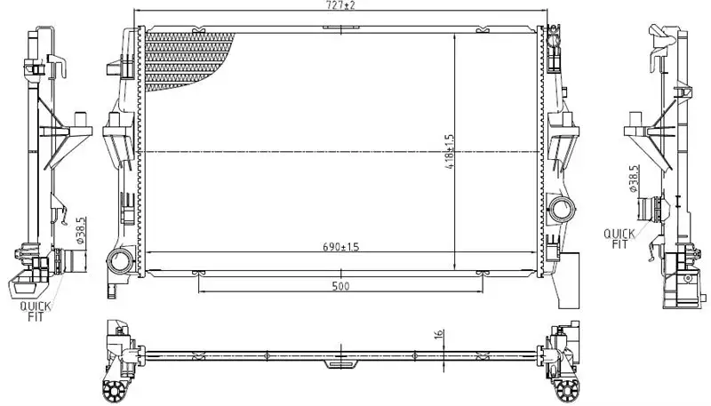 MGA 80787 Radyatör 4475010201 resmi