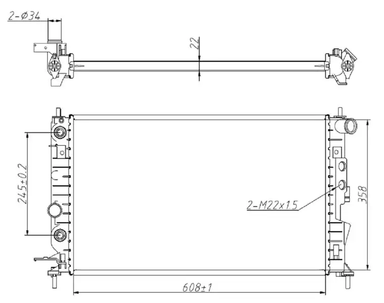 MGA 80176 Radyatör 1300180 resmi