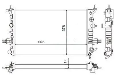 MGA 80158 Radyatör 1300189 resmi