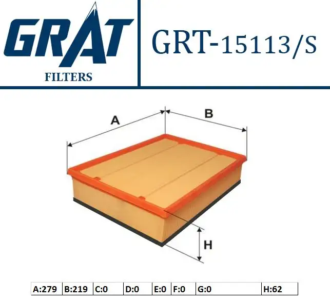 GRAT 15113S Hava Filtresi 074129620A resmi