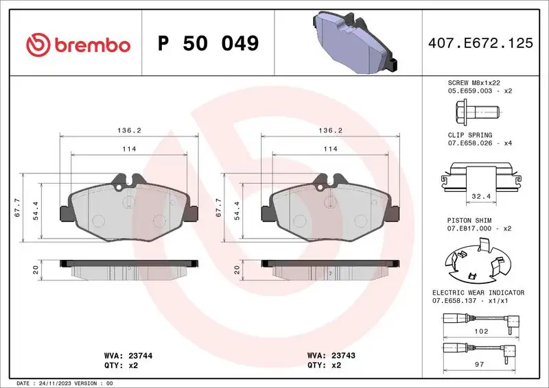 BREMBO P50049 Ön Fren Balatası resmi