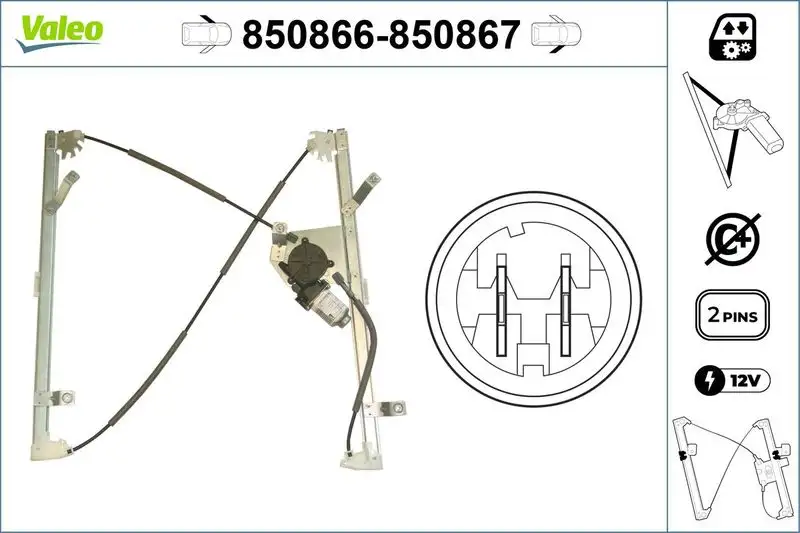 VALEO 850866 Ön Cam Krikosu (Sol) resmi