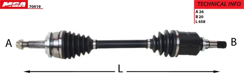 MGA 70919 Ön Aks (Sol) 4342002B50 resmi