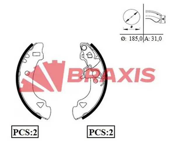 BRAXIS AC0031 Arka Fren Balatası resmi