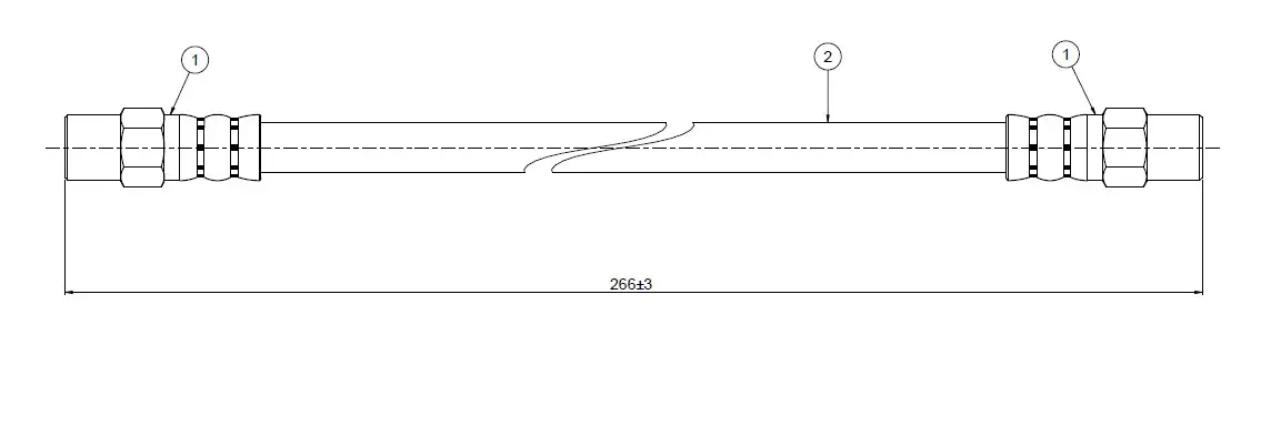 CAVO C800060A Arka Fren Hortumu 431611775B resmi