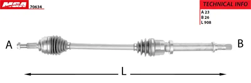 MGA 70634 Ön Aks (Sağ) 391000926R resmi