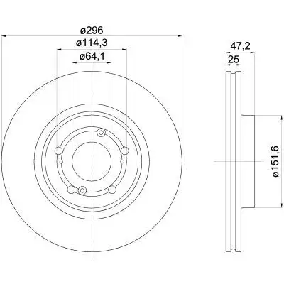 MGA 50308 Ön Fren Diski 45251TL1G00 resmi