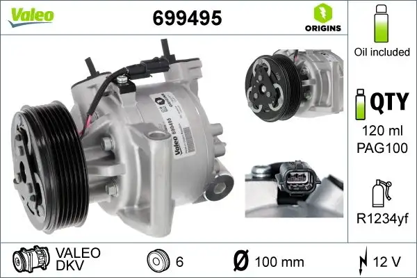 VALEO 699495 Klima Kompresörü 926005154R resmi