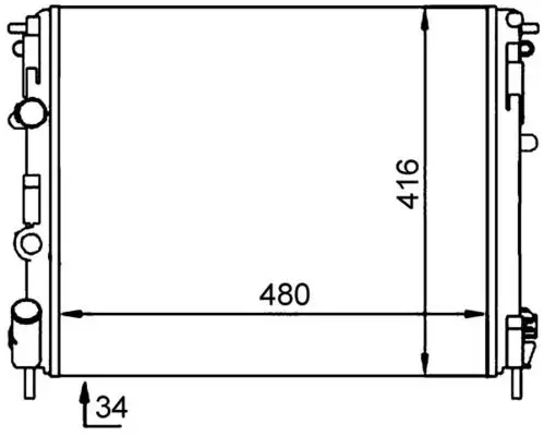 MAHLE CR92000S Radyatör 8200049080 resmi
