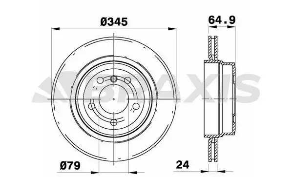 BRAXIS AD0978 Arka Fren Diski 34216763827 resmi