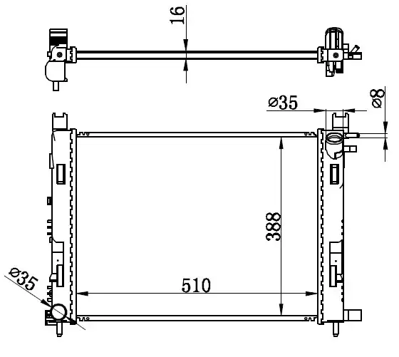 ORIS BRN072016 Radyatör 214107326R resmi