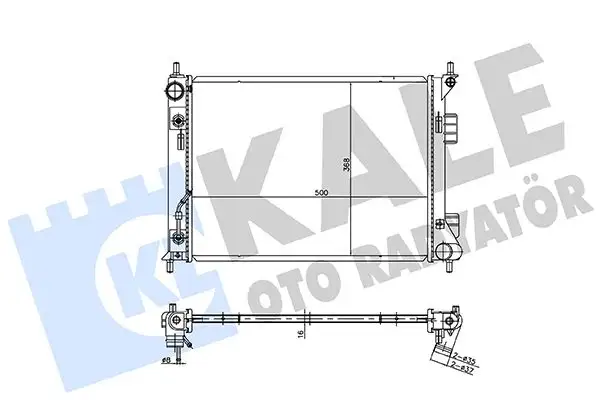 KALE 362205 Radyatör 253101P050 resmi