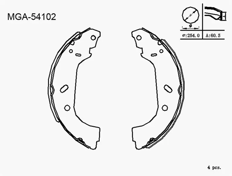 MGA 54102 Arka Fren Balatası 4241K6 resmi