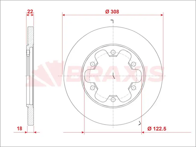 BRAXIS AE0943 Arka Fren Diski resmi