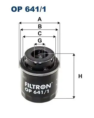 FILTRON OP641/1 Yağ Filtresi 03C115561J resmi