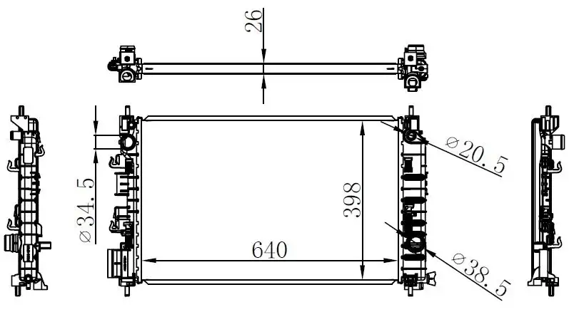ORIS BCH359016 Radyatör 95022248 resmi