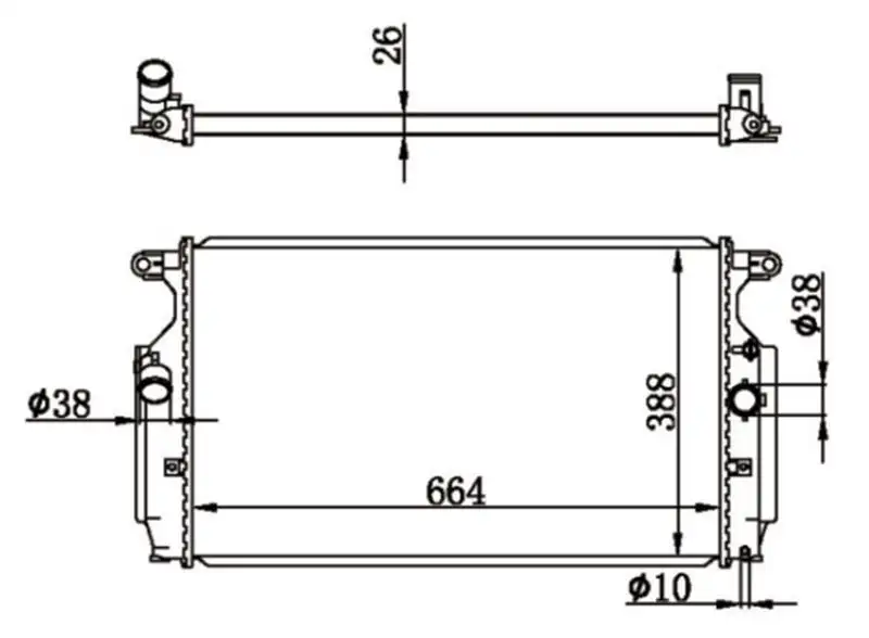 MGA 80706 Radyatör 164000R030 resmi