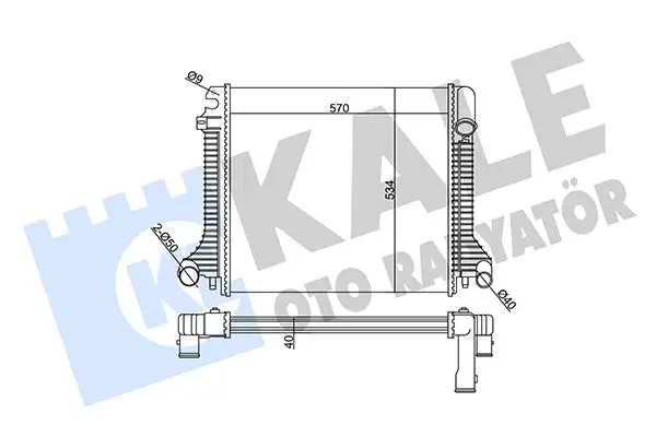 KALE 359105 Radyatör A9735000803 resmi