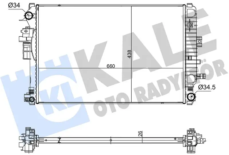 KALE 362785 Radyatör 84208036 resmi