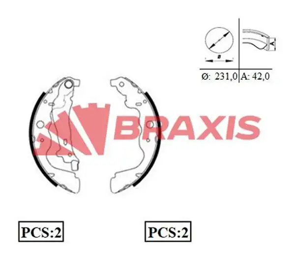 BRAXIS AC0081 Arka Fren Balatası 7701210109 resmi