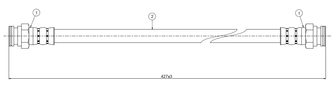 CAVO C800138A Arka Fren Hortumu 6K9611776 resmi
