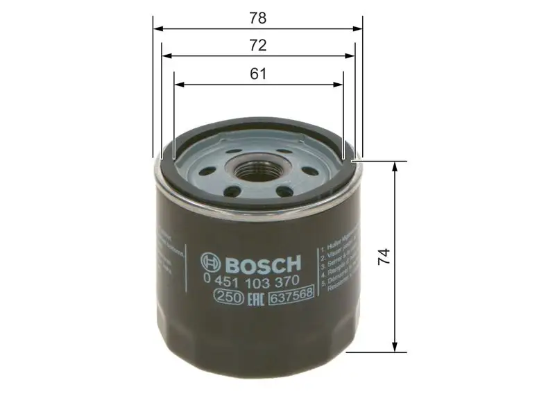 BOSCH 0451103370 Yağ Filtresi resmi
