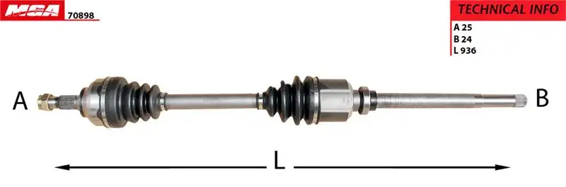 MGA 70898 Ön Aks (Sağ) 32738G resmi