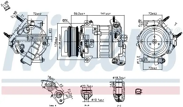 NISSENS 890796 Klima Kompresörü resmi