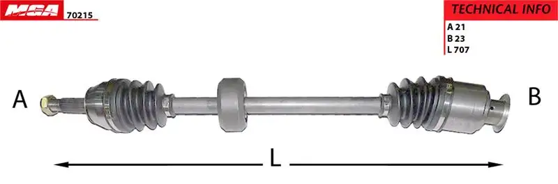 MGA 70215 Ön Aks (Sağ) 7701351697 resmi