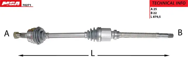 MGA 70271 Ön Aks (Sağ) 3273Q1 resmi