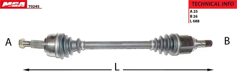 MGA 70245 Ön Aks (Sol) 8200725499 resmi