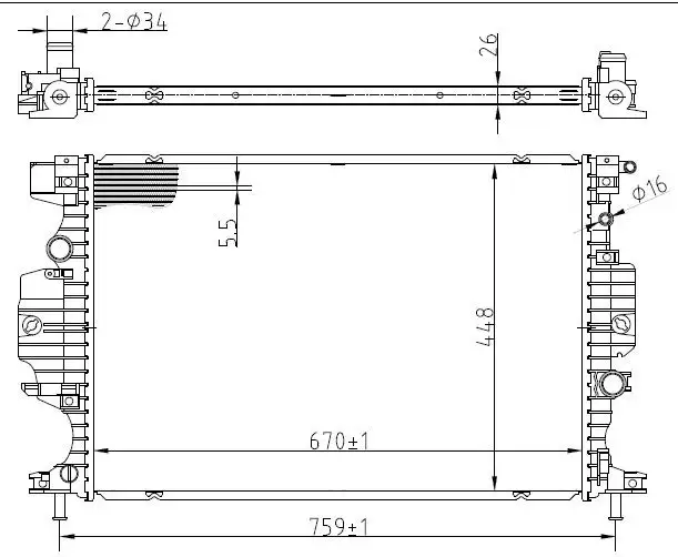 MGA 80496 Radyatör DG938005DD resmi