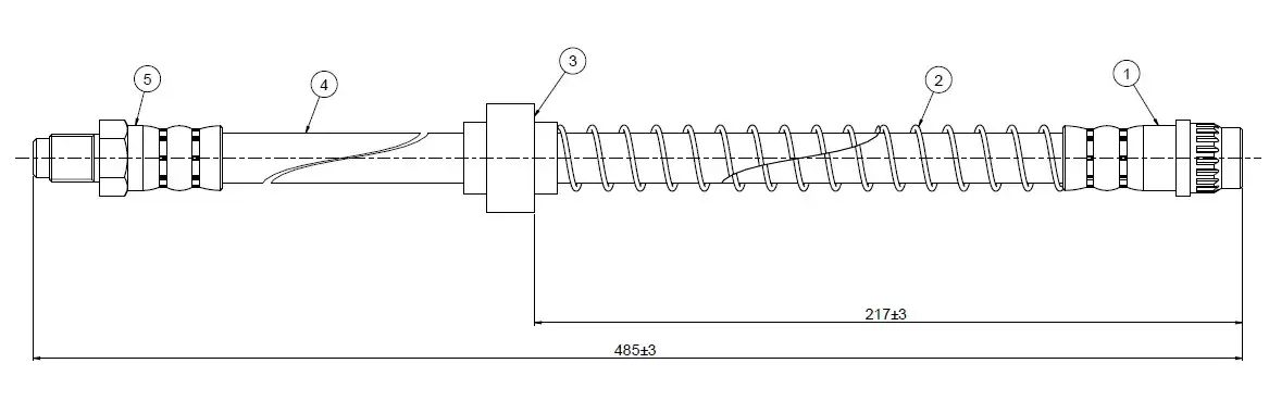 CAVO C800524D Ön Fren Hortumu 4806A9 resmi