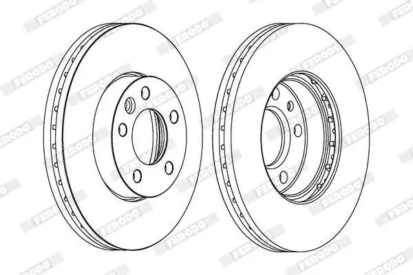 FERODO DDF1253C-1 Ön Fren Diski 7H0615301D resmi
