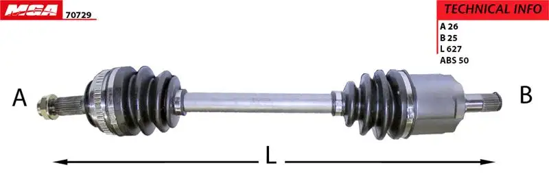 MGA 70729 Ön Aks (Sağ) 44010S04010 resmi