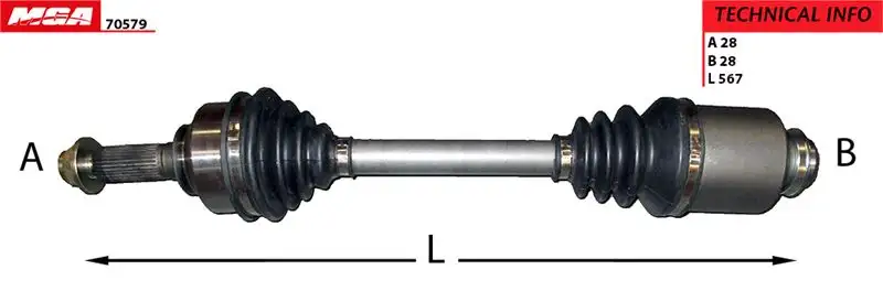 MGA 70579 Ön Aks (Sağ) 495003E111 resmi