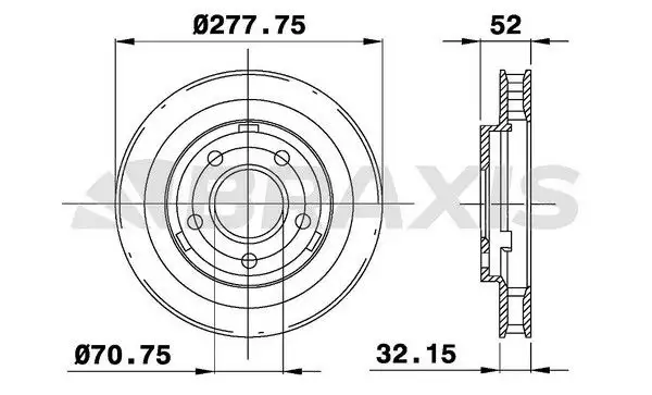 BRAXIS AE0615 Ön Fren Diski 569019 resmi