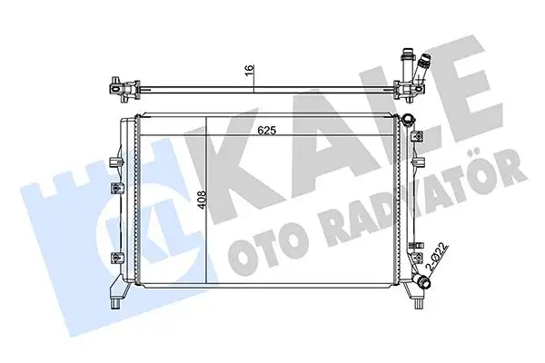 KALE 342220 Radyatör 1K0121251BN resmi