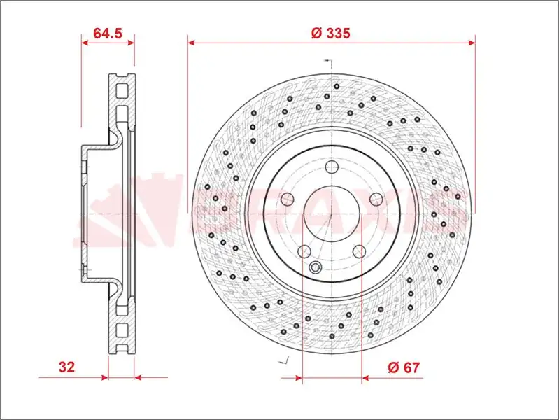 BRAXIS AE0955 Ön Fren Diski resmi