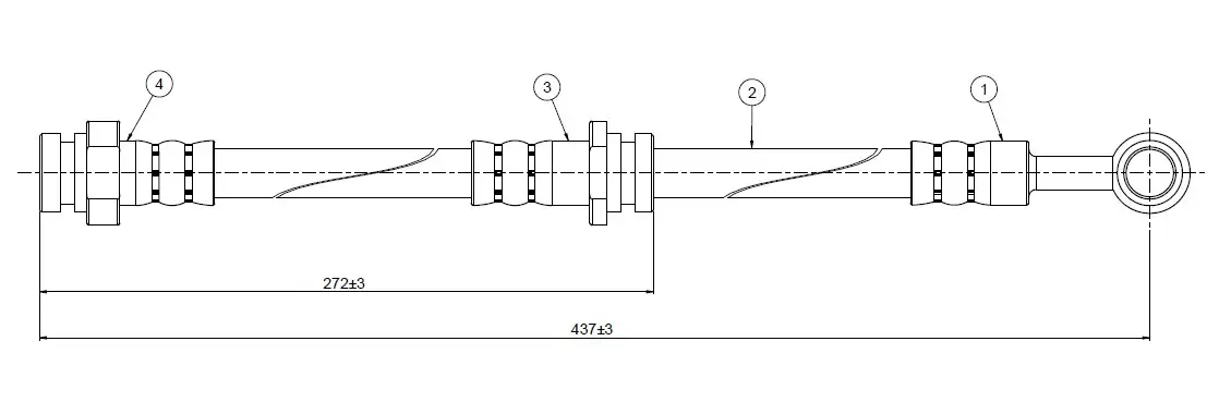 CAVO C800771A Ön Fren Hortumu 51550M70F1 resmi