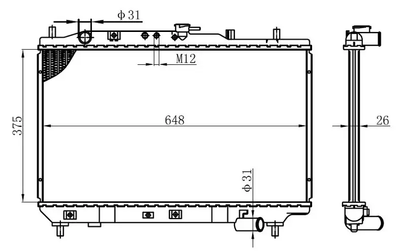 ORIS BKI021016 Radyatör OK20115200B resmi