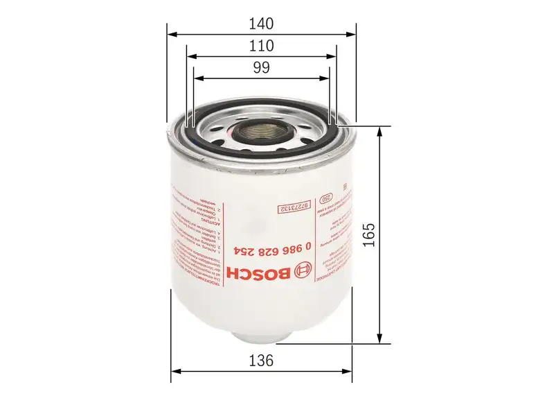 BOSCH 0986628254 Hava Kurutucu Filtresi resmi