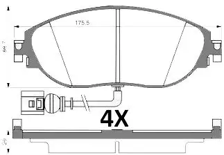 MGA 55667 Ön Fren Balatası 7N0698151E resmi