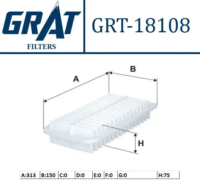 GRAT 18108 Hava Filtresi 178010N020 resmi