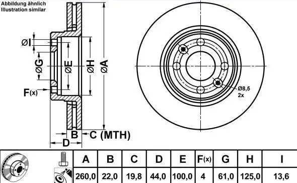MGA 50102 Ön Fren Diski 7701207795 resmi