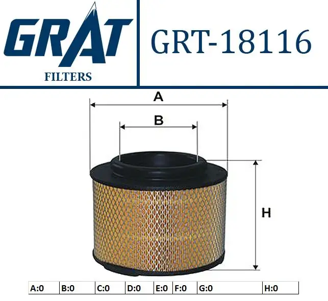 GRAT 18116 Hava Filtresi 6M349601AB resmi