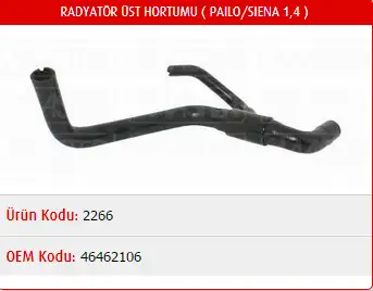 MASTER M2266 Radyatör Üst Hortumu 46462106 resmi
