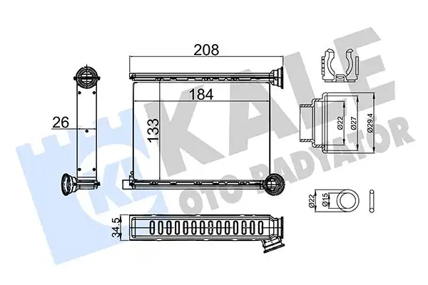 KALE 357310 Kalorifer Radyatörü 271151171R resmi